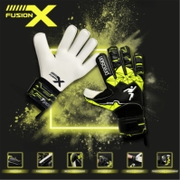 Manusi Precision antrenament Fusion X Flat Cut Finger Protect GK pentru copii negru galben