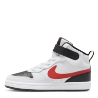 Nike Court Borough Mid 2 Little Shoe pentru Copii alb rosu negru