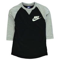 Bluza maneca trei sferturi Nike pentru baietei negru gri