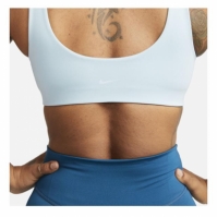 Bustiera sport Nike Alate All U Light-Support Lightly cu captuseala U-Neck pentru femei albastru