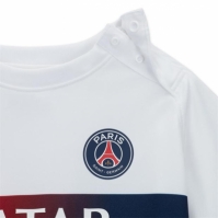 Nike Paris Saint Germain Away Kit 2023 2024 pentru Bebelusi alb bleumarin