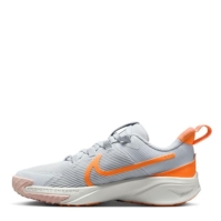 Nike Star Runner 4 Little Shoes pentru Copii gri portocaliu