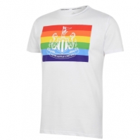 Tricou NUFC Rainbow Crest pentru Barbati alb multicolor