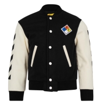 OFF alb Juniors Varsity Bomber negru