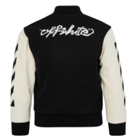 OFF alb Juniors Varsity Bomber negru