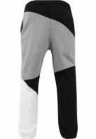 Pantalon trening zig zag negru gri Urban Classics alb