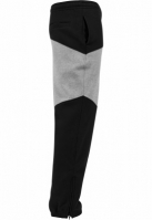 Pantalon trening zig zag negru gri Urban Classics alb