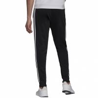 Pantaloni Adidas Primegreen Essentials Warm-Up conici 3-Stripes Track negru H46105 pentru Barbati