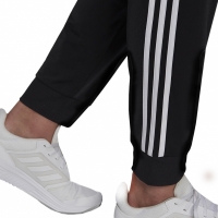 Pantaloni Adidas Primegreen Essentials Warm-Up conici 3-Stripes Track negru H46105 pentru Barbati