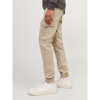 Pantaloni Cargo Jack and Jones Paul Flake Slim Stretch cu mansete pentru copii bej