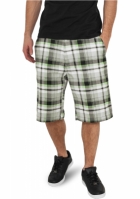 Pantaloni casual scurti alb negru Urban Classics verde deschis