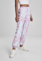 Pantaloni de trening Tie Dye pentru Femei albastru roz Urban Classics