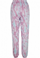 Pantaloni de trening Tie Dye pentru Femei albastru roz Urban Classics