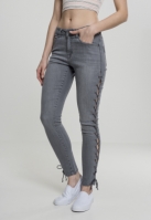 Pantaloni Denim cu siret Skinny pentru Femei gri Urban Classics