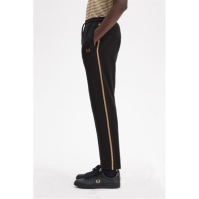 Pantaloni FRED PERRY Fred Cheq Tape barbati negru