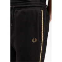 Pantaloni FRED PERRY Fred Cheq Tape barbati negru