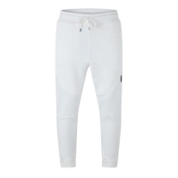 Pantaloni jogging CP Company Fleece conici gauze alb