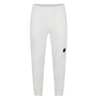 Pantaloni jogging CP COMPANY Lens gauze alb