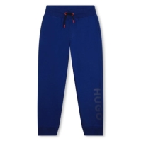 Pantaloni jogging HUGO Logo pentru copii albastru