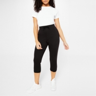 Pantaloni jogging LA Gear trei sferturi Interlock pentru Femei negru