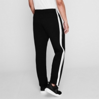 Pantaloni jogging Lonsdale 2 cu dungi fara mansete pentru Barbati negru alb