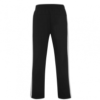 Pantaloni jogging Lonsdale 2 cu dungi fara mansete pentru Barbati negru alb