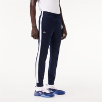 Pantaloni de trening Lacoste tenis bleumarin albastru alb