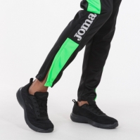 Pantaloni lungi Joma Championship Iv negru-fluor verde pentru Femei fosforescent