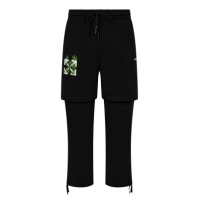 Pantaloni OFF alb Off Dble pentru barbati negru verde