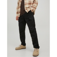 Pantaloni Pantaloni cargo Jack and Jones negru