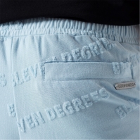 Pantaloni scurti 11 Degrees Embossed Towelling - Ice albastru crem