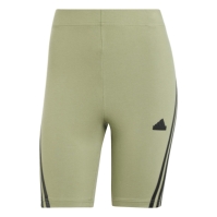 Pantaloni scurti adidas Future Icons 3-Stripes ciclism pentru femei kaki verde