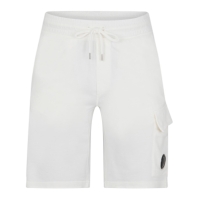 Pantaloni scurti CP COMPANY Micro Lens gauze alb