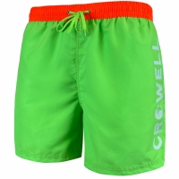 Pantaloni scurti inot Crowell Fluo color 2 verde-portocaliu neon