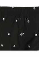 Pantaloni scurti inot broderie negru alb Urban Classics skull