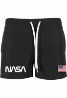 Pantaloni scurti inot NASA Worm Logo negru Mister Tee