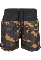 Pantaloni scurti inot negru camuflaj Urban Classics