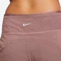 Pantaloni scurti Nike Dri-FIT Swift Mid-Rise 3 2-in-1 pentru femei gri mov