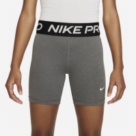 Pantaloni scurti Nike Pro Big () Dri-FIT 5 pentru fete pentru Copii gri carbon deschis