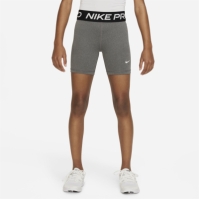 Pantaloni scurti Nike Pro Big () Dri-FIT 5 pentru fete pentru Copii gri carbon deschis