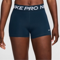 Pantaloni scurti Nike Pro trei Inch pentru femei armory bleumarin