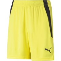 Pantaloni scurti Puma Teamliga fotbal Short Unisex pentru Copii copii fosforescent galben negru