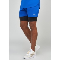 Pantaloni scurti SikSilk Dual pentru barbati albastru