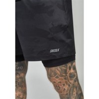 Pantaloni scurti SikSilk Dual pentru barbati camuflaj