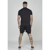 Pantaloni scurti SikSilk Dual pentru barbati negru