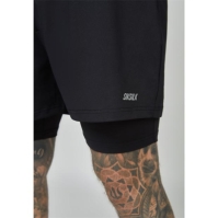 Pantaloni scurti SikSilk Dual pentru barbati negru