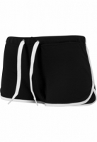 Pantaloni scurti sport femei negru alb Urban Classics