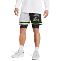 Pantaloni scurti Under Armour Curry Statement pentru adulti gri negru galben