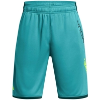 Pantaloni scurti Under Armour Stunt 3.0 Juniors bleu galben