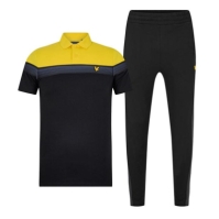 Pantaloni Set 2 perechi Tricouri polo Lyle and Scott Lyle pentru barbati super galben x128